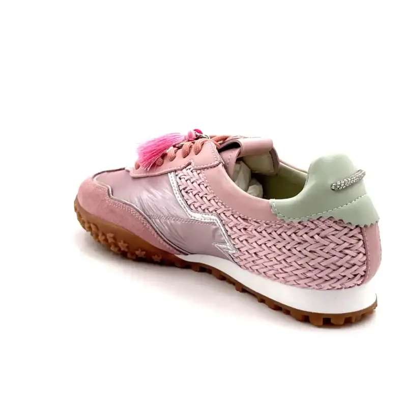 GIO+ Cielo 02 Piele și piele întoarsă roz Ivoire Chaussures