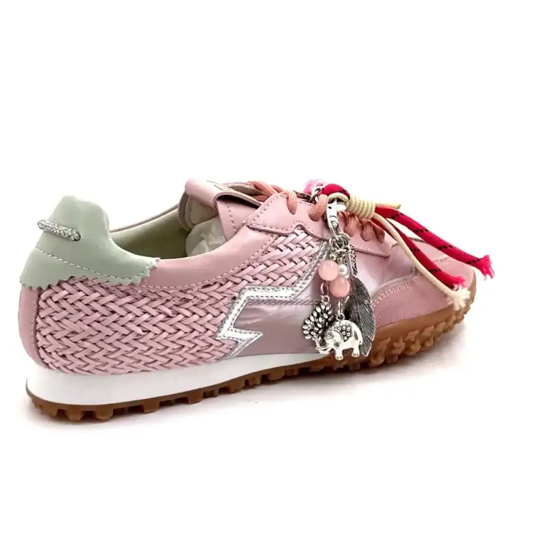 GIO+ Cielo 02 Bőr és velúr rózsaszín Ivoire Chaussures