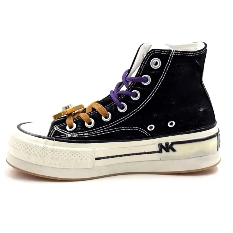 Nanku Esa01 Tekstylia Czarno-Fioletowe Ivoire Chaussures