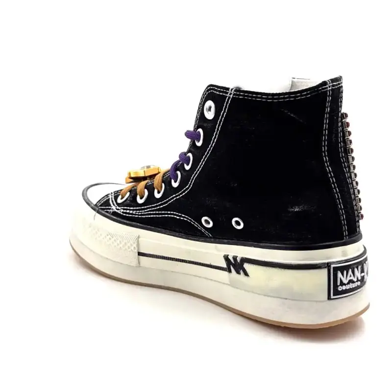 Nanku Esa01 Textil Fekete és Lila Ivoire Chaussures