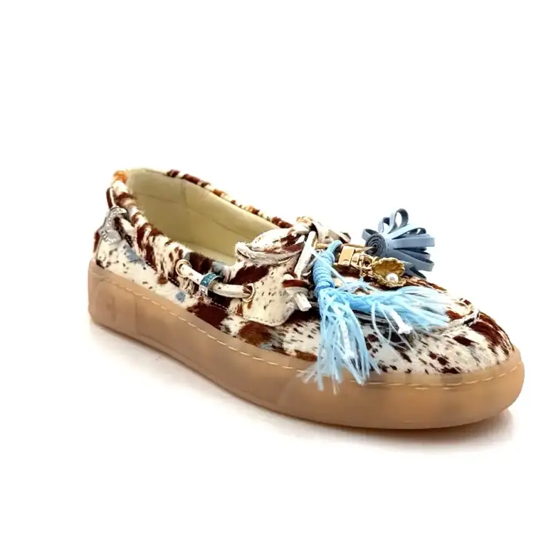 GIO+ Moka10 Ko-print Ponylæder Ivoire Chaussures