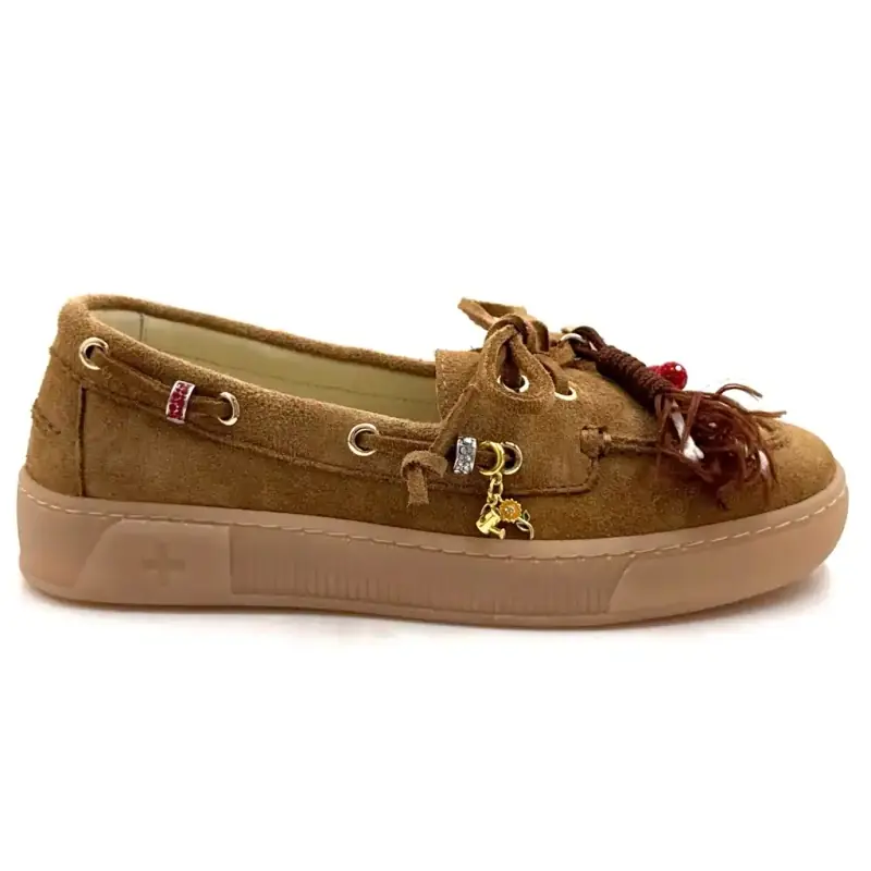 GIO+ Moka00 Καφέ Σουέτ Ivoire Chaussures