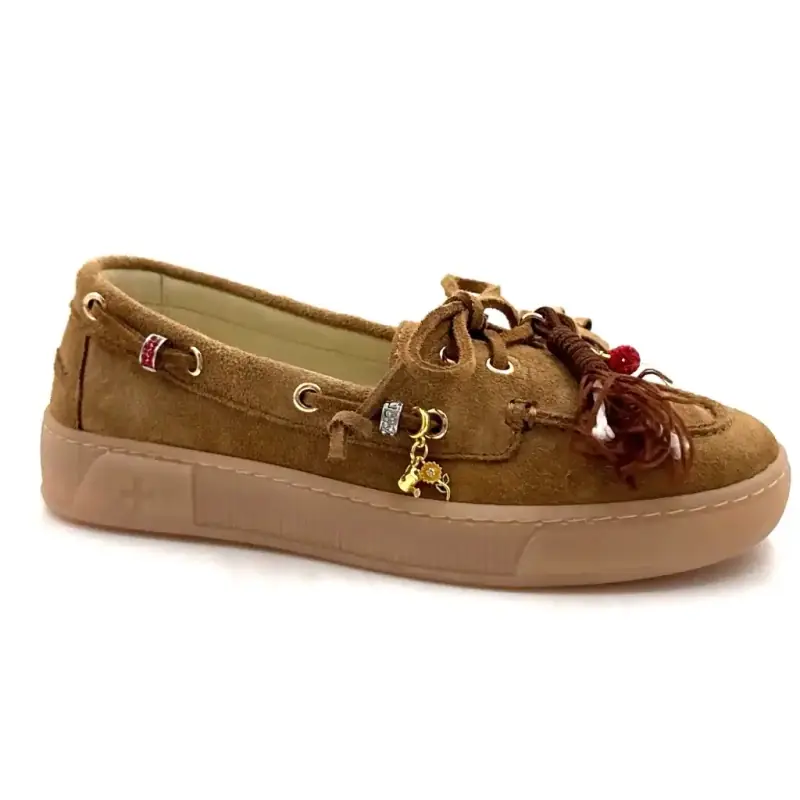 GIO+ Moka00 Daim Marron Ivoire Chaussures