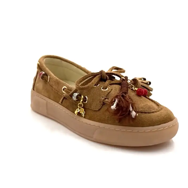 GIO+ Moka00 Brun Semsket Skinn Ivoire Chaussures