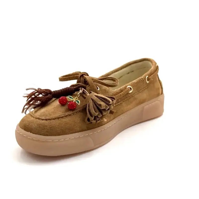 GIO+ Moka00 Braunes Wildleder Ivoire Chaussures