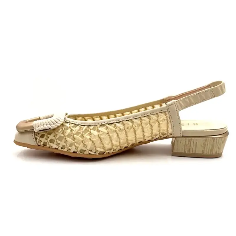 Hispanitas 264658 in crème raffia Ivoire Chaussures