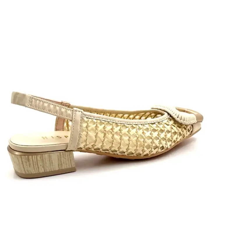 Hispanitas 264658 in crème raffia Ivoire Chaussures