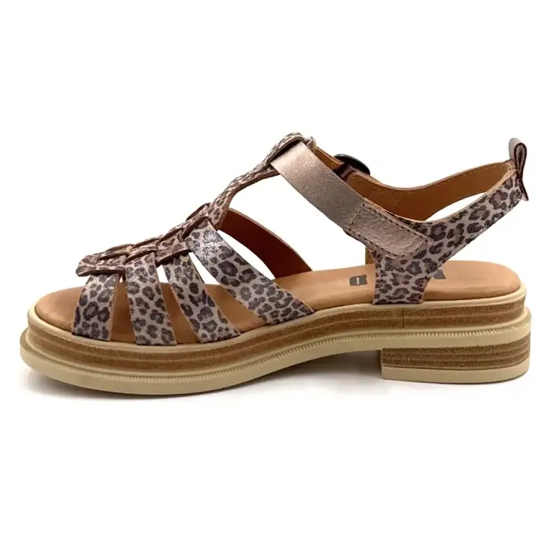 MKD Kanel Læder Leo Guld Ivoire Chaussures