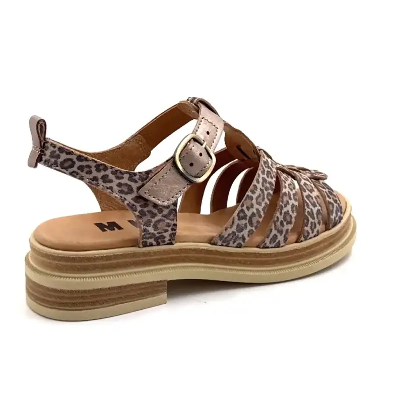 MKD Fahéjas bőr Leo Arany Ivoire Chaussures