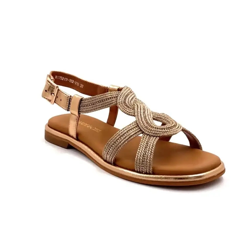 Se på himmelen Elma08 platina rosa skinn Ivoire Chaussures