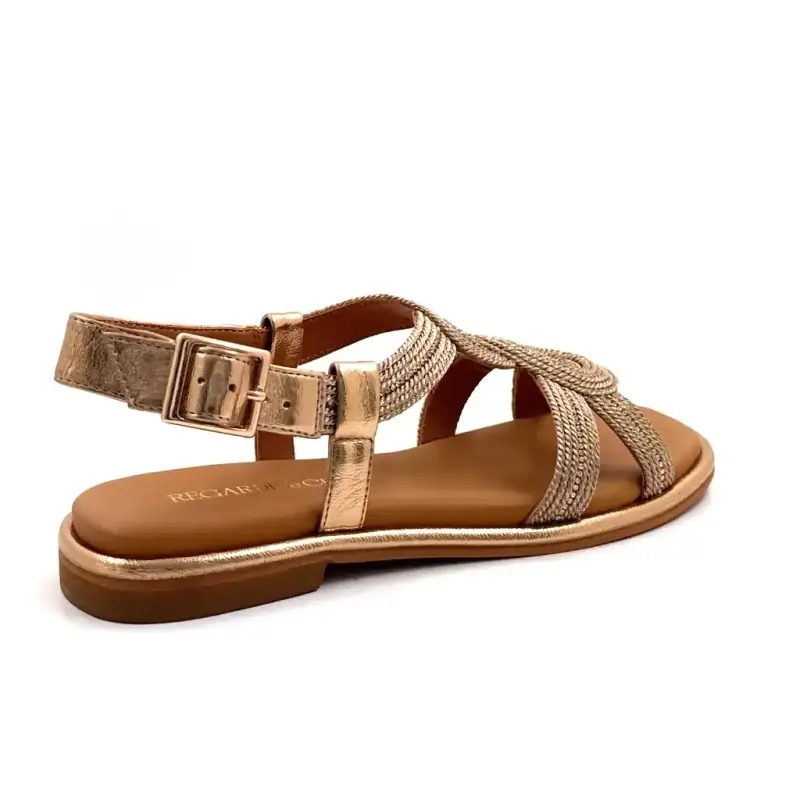 Guarda il cielo Elma08 Platinum Pink Leather Ivoire Chaussures