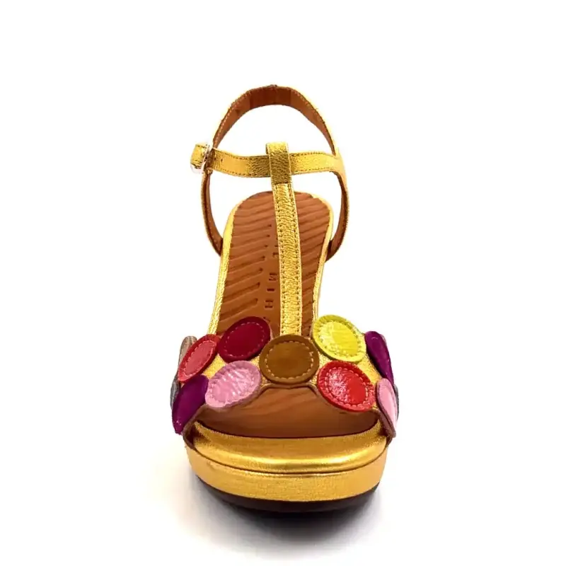 Chie Mihara Kicuse Arany és Piros Ivoire Chaussures