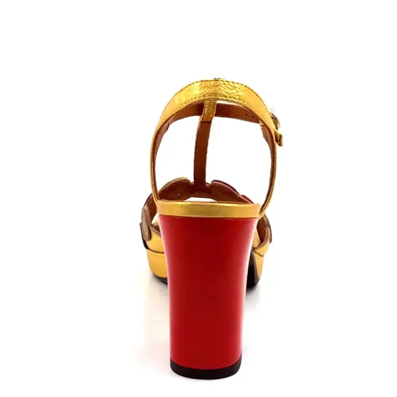 Chie Mihara Kicuse Gold & Red Ivoire Chaussures