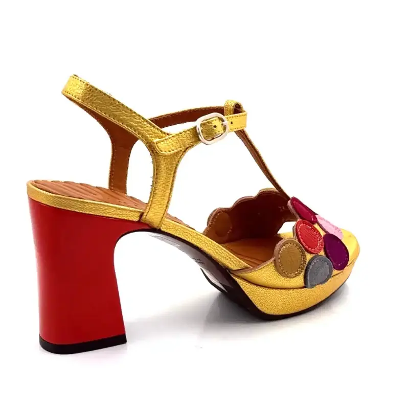 Chie Mihara Kicuse Χρυσό & Κόκκινο Ivoire Chaussures