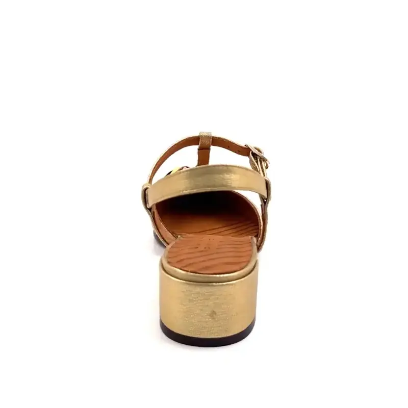 Chie Mihara Heleni arany bőr és nyomat Ivoire Chaussures