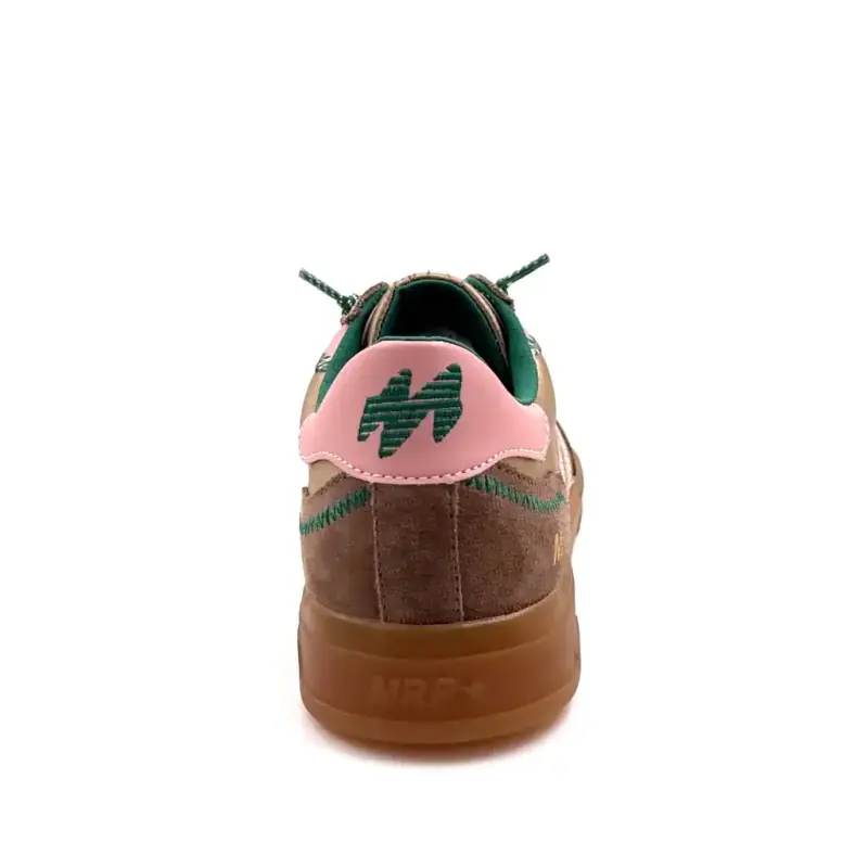 MRP Mrp22 Suede & Taupe Textile Rosa Pelle Lacci Verdi Ivoire Chaussures