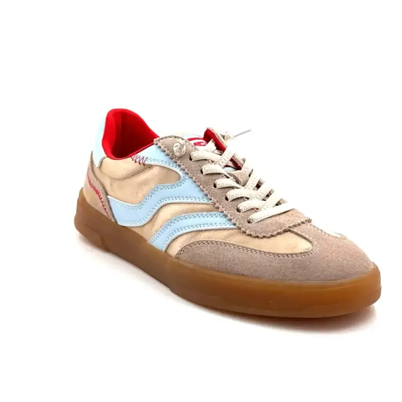 MRP Mrp22 Semsket skinn og tekstil Beige skinn Blå Ivoire Chaussures