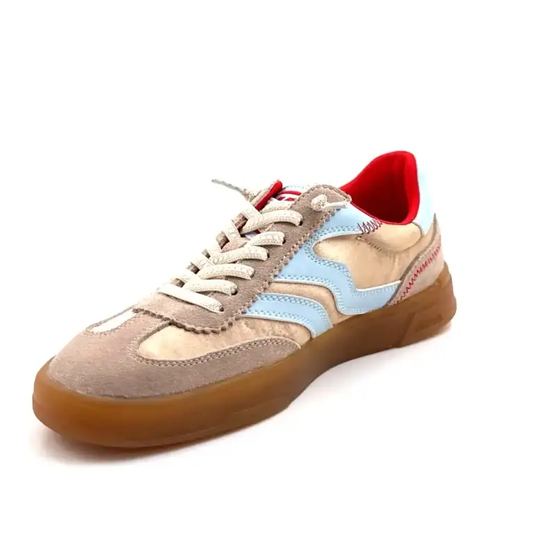 MRP Mrp22 Wildleder & Textil Beige Leder Blau Ivoire Chaussures
