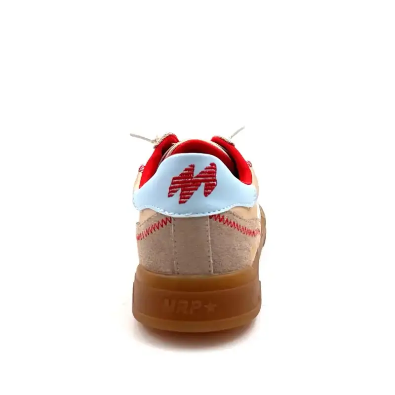 MRP Mrp22 Suede & Textile Beige Leather Blue Ivoire Chaussures