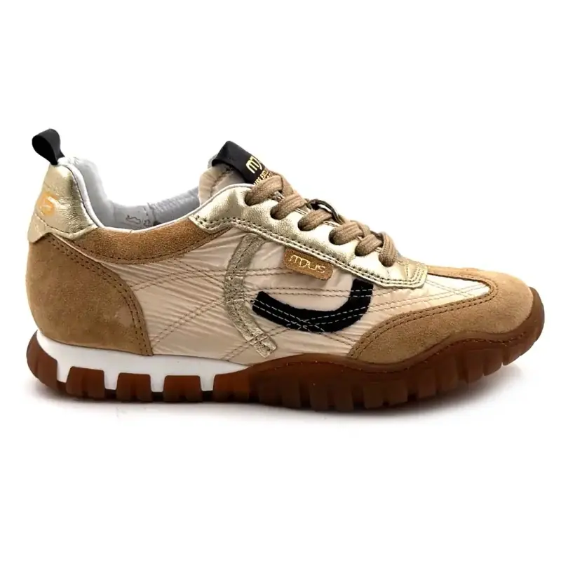 Mjus N06107 101 0001 Daim Noisette Ivoire Chaussures