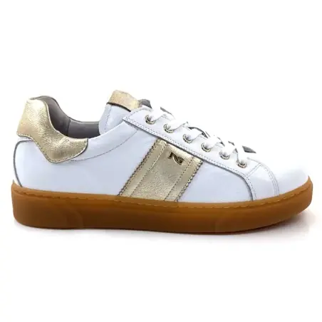 Nero Giardini 513006 D707 fehér és arany bőr Ivoire Chaussures