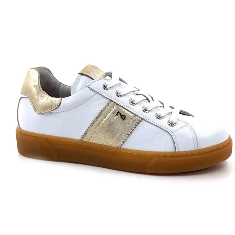 Nero Giardini 513006 D707 Vit & Guld Läder Ivoire Chaussures