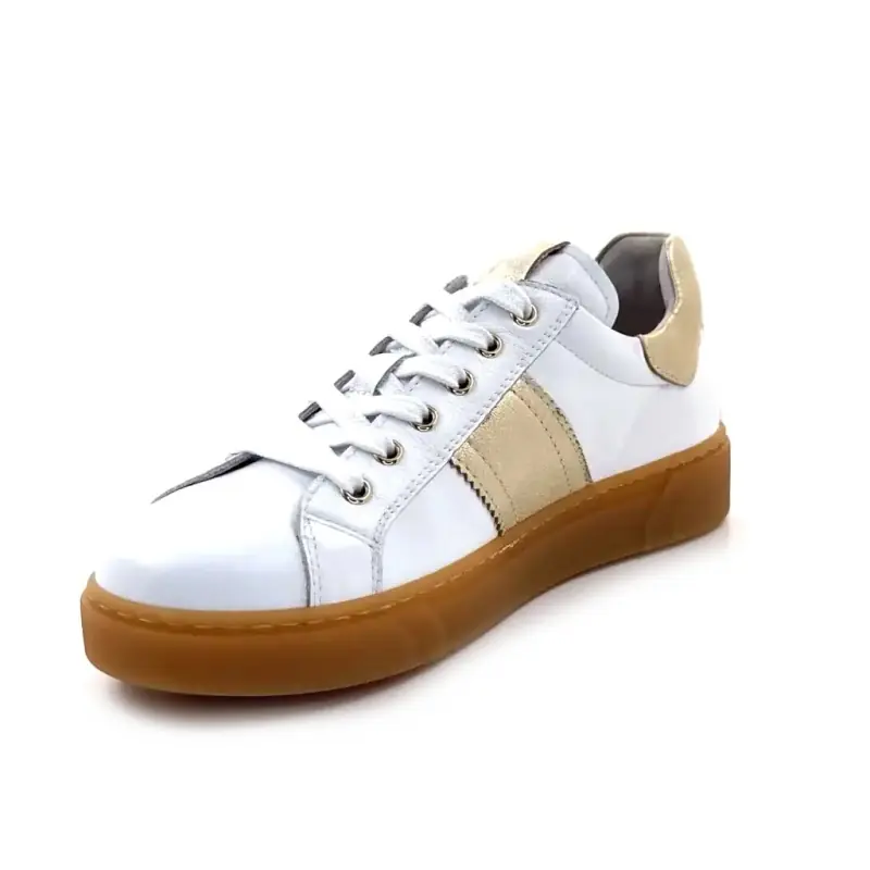 Nero Giardini 513006 D707 Λευκό & Χρυσό Δέρμα Ivoire Chaussures