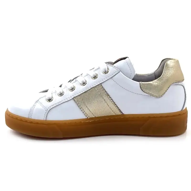Nero Giardini 513006 D707 hvitt og gull skinn Ivoire Chaussures