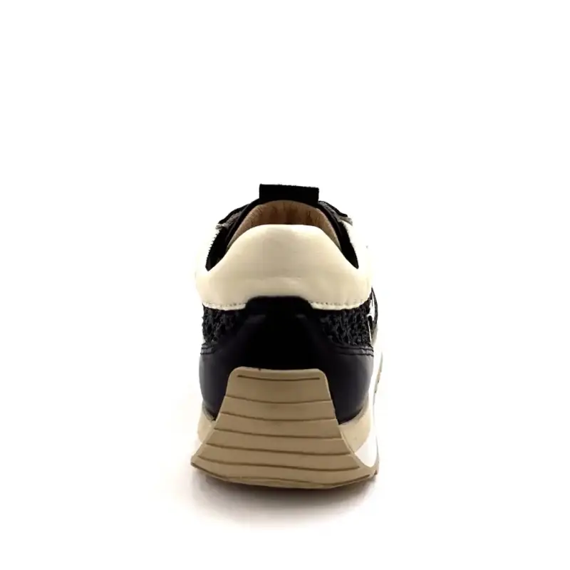 Softwaves 9.32.29 Couro e Tecido Preto Ivoire Chaussures
