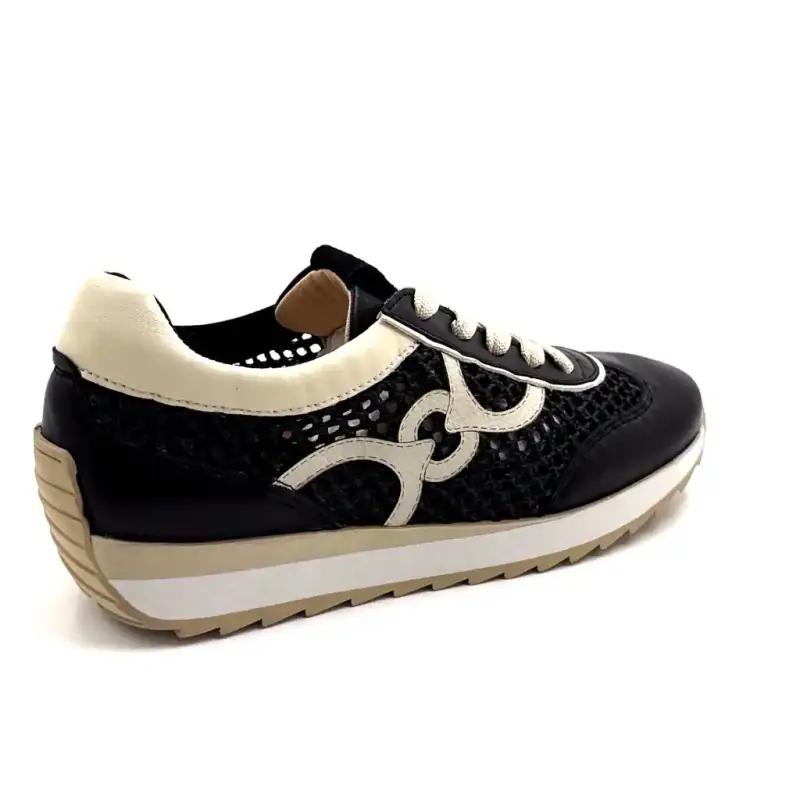 Softwaves 9.32.29 Δέρμα & Ύφασμα Μαύρο Ivoire Chaussures