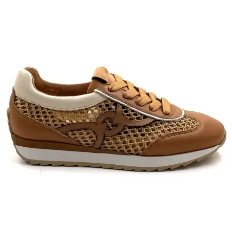 Softwaves 9.32.29 Leer & Textiel Kameel Ivoire Chaussures