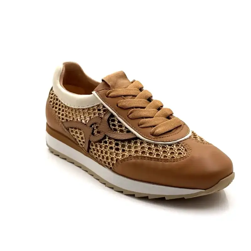 Softwaves 9.32.29 Leder & Textil Kamel Ivoire Chaussures