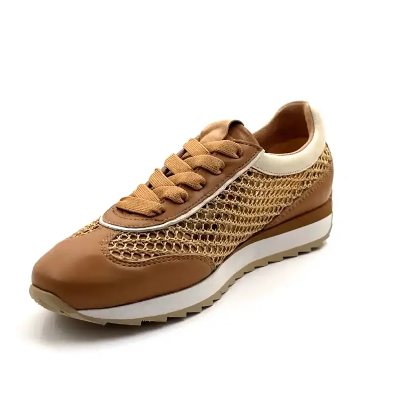 Softwaves 9.32.29 Skóra i tekstylia Camel Ivoire Chaussures