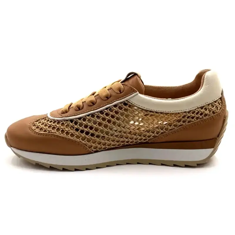 Softwaves 9.32.29 Leather & Textile Camel Ivoire Chaussures