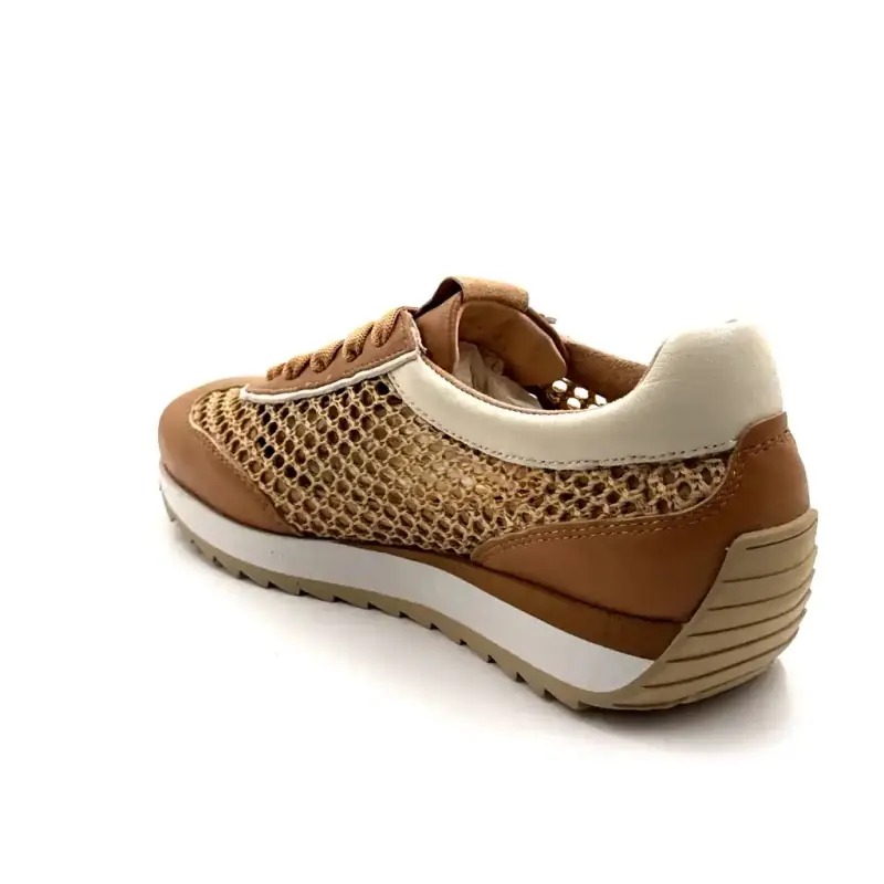 Softwaves 9.32.29 Leder & Textil Kamel Ivoire Chaussures