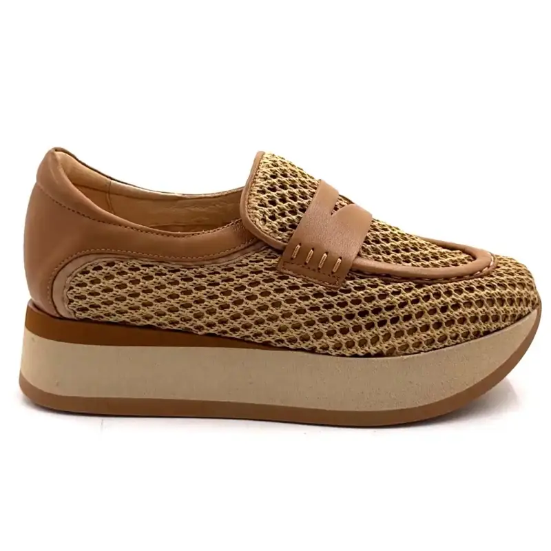 Zapatillas Softwaves 7.78.125 Piel y Textil Camel