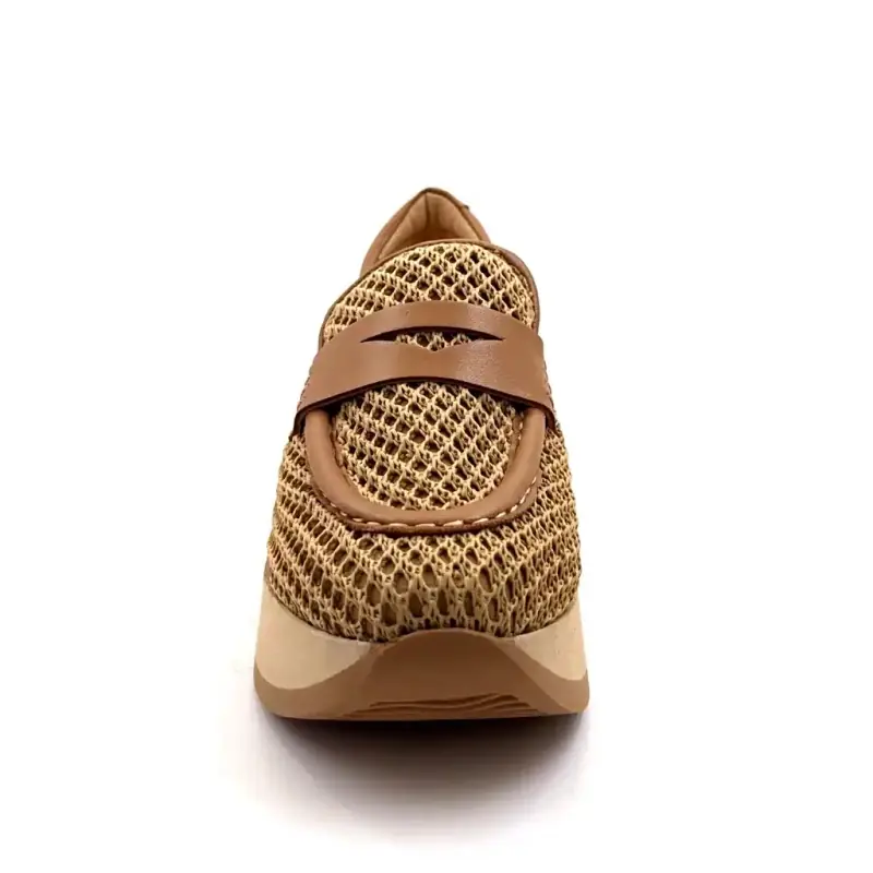 Softwaves 7.78.125 Cuir & Textile Camel Ivoire Chaussures