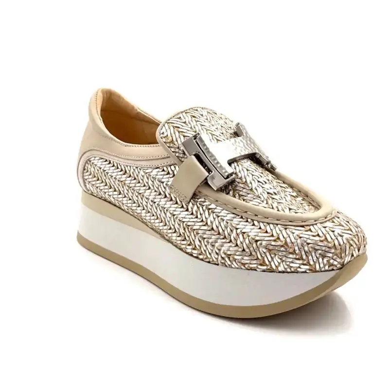 Softwaves 7.78.136 Leer Beige Goud Ivoire Chaussures