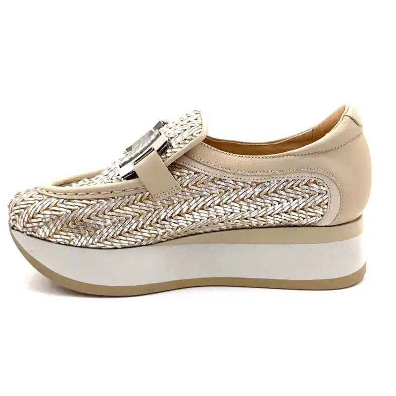 Softwaves 7.78.136 Pelle Beige Oro Ivoire Chaussures