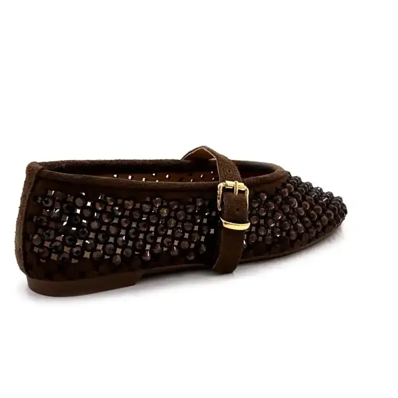 Mimmu m724 m11 - Brun ruskind og rhinsten Ivoire Chaussures