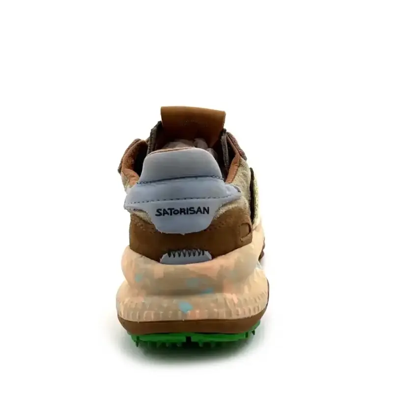 Satorisan Chacrona Linne Läder & Textil Khaki Ivoire Chaussures