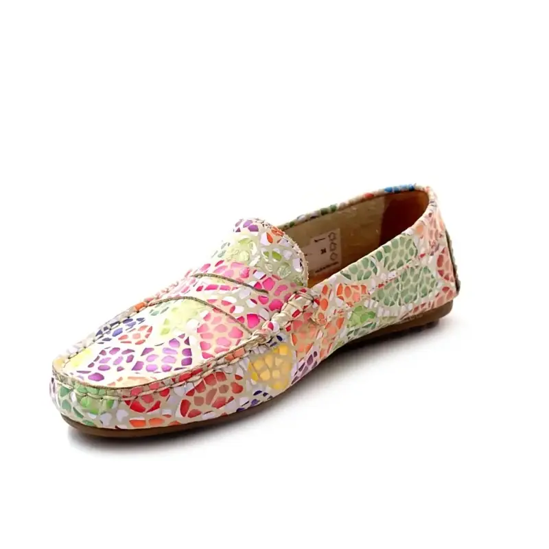 Ivoire 10322 Anilina Masai bézs és többszínű bőr Ivoire Chaussures