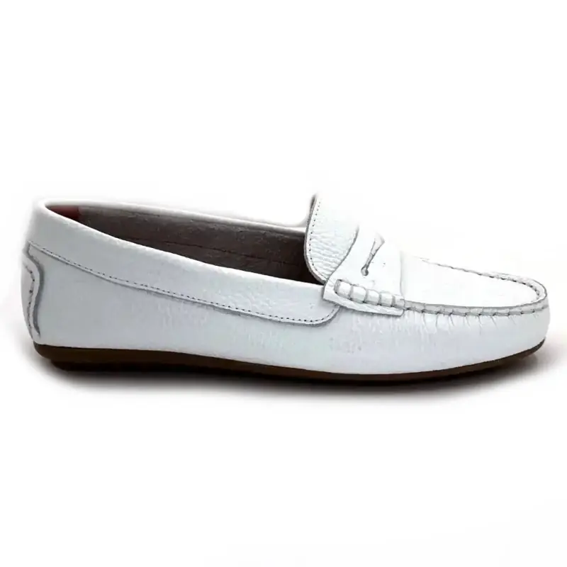 Mocassins Ivoire 10322 em couro granulado Anilina branco 109,00&nbsp;€