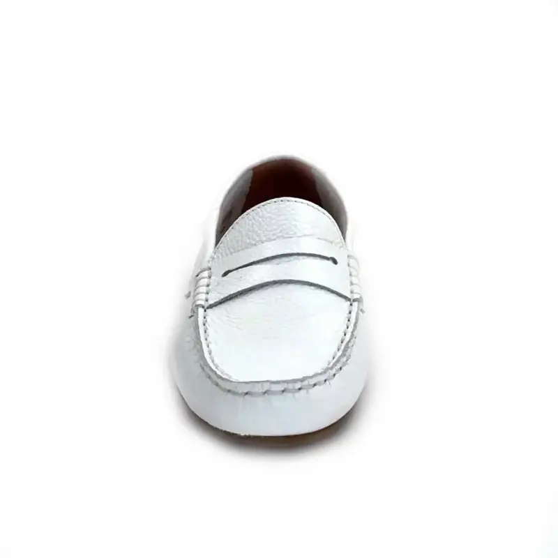 Ivoire 10322 Anilina Grained Leather White Ivoire Chaussures