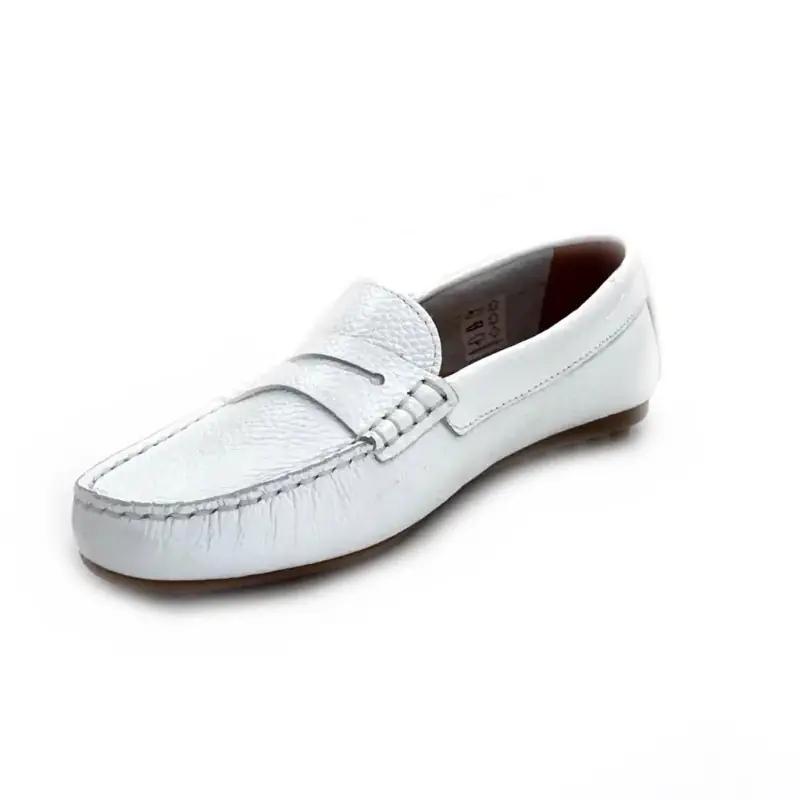 Ivoire 10322 Piele granulată Anilina Alb Ivoire Chaussures