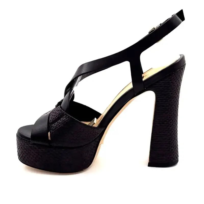 Chantal 3101-942 Schwarzes Leder Ivoire Chaussures