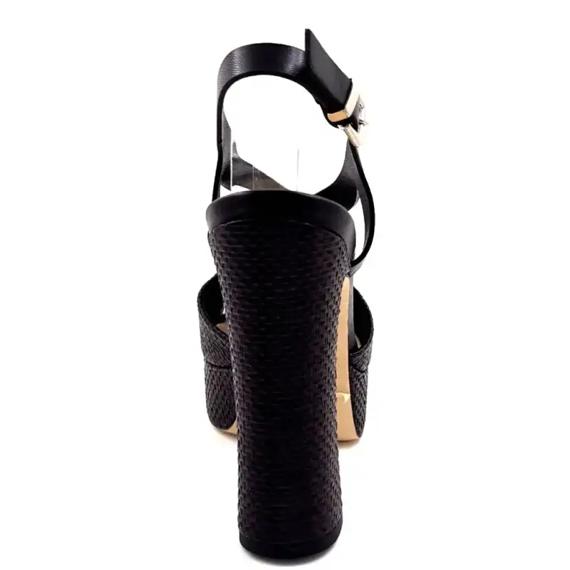 Chantal 3101-942 Pelle Nera Ivoire Chaussures