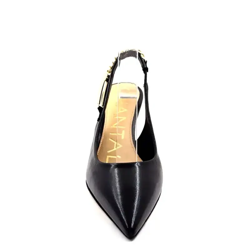 Chantal 3147 Lia Black Patent Leather Ivoire Chaussures