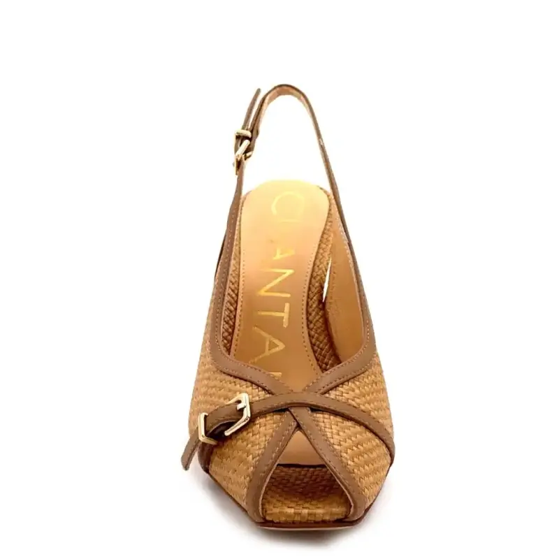 Chantal 3121-440 Raphia Camel Ivoire Chaussures
