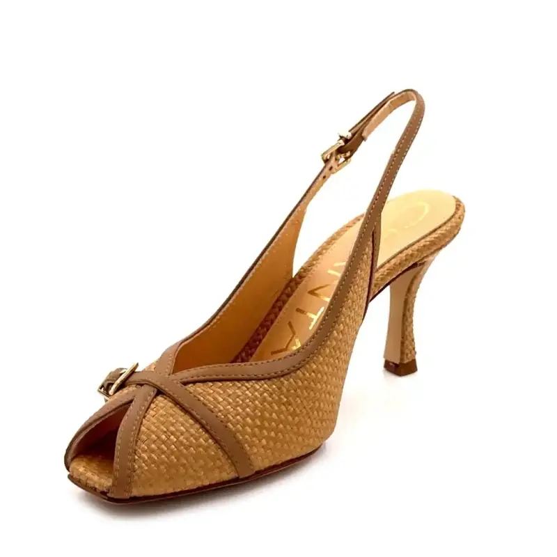 Chantal 3121-440 Raphia Camel Ivoire Chaussures
